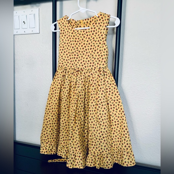Vintage cherry yellow dress - Picture 2 of 5